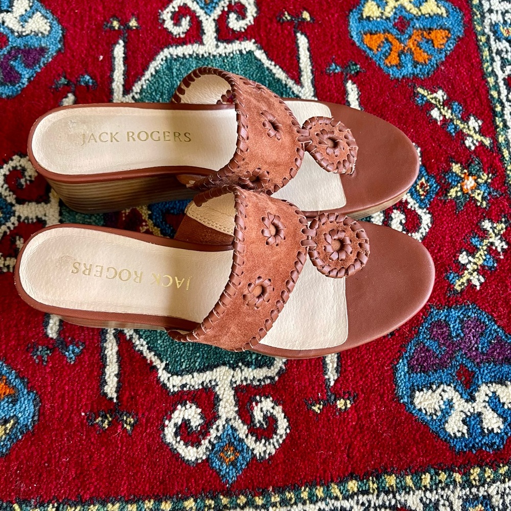 Jack Rogers Brown Slide Sandals - Picture 2 of 6